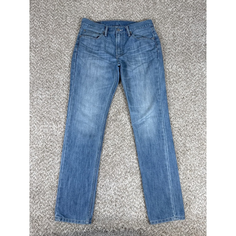 Levis 511 Jeans Mens 32 Blue Slim Straight Light Wash Denim Classic Casual 32x34